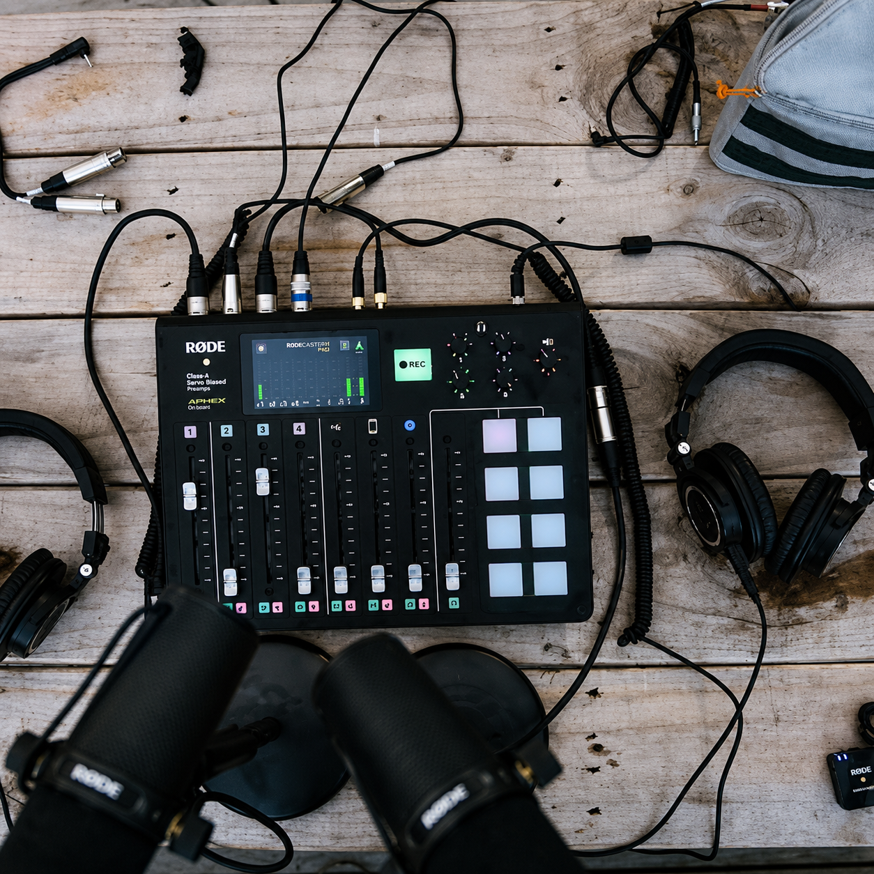 Podcast recording setup