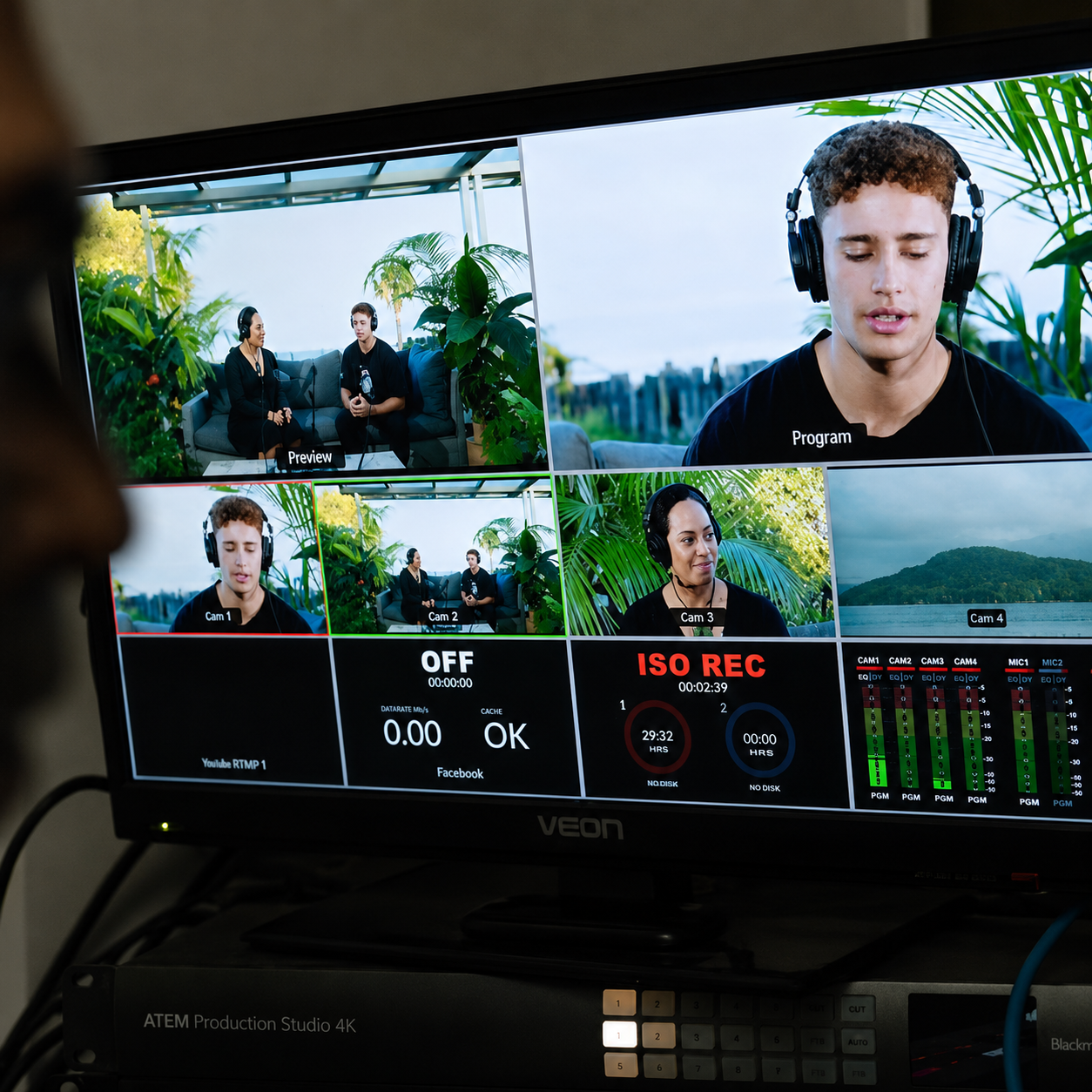 Podcast production monitor